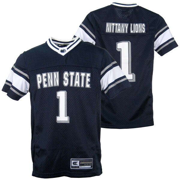 navy youth football jersey #1, Penn State on front, Nittany Lions on back